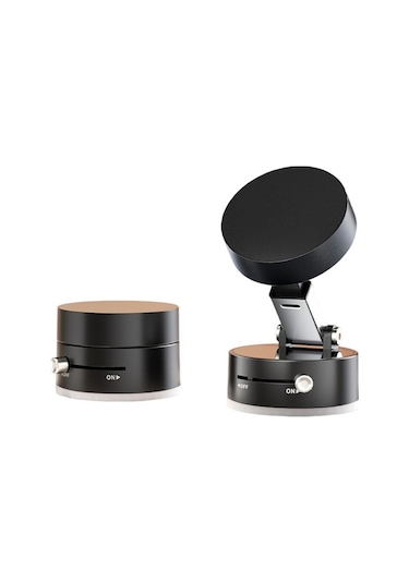 Pazly Manyetik Vakumlu Araç & Masa Telefon Tutucu - Katlanabilir, Taşınabilir, Siyah/beyaz/pembe, 5.9x5.9x4.3cm