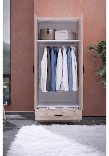 Gubimo Abete- 2 Kapılı 1 Çekmeceli Atlantik Çam Gardırop 179 x 76 x 45CM