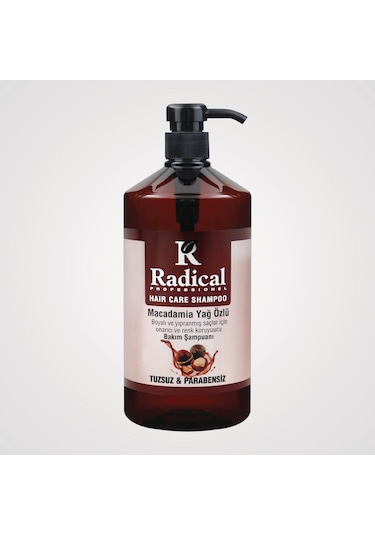Radical Macadamia Yağ Özlü Tuzsuz Parabensiz Şampuan 1 L