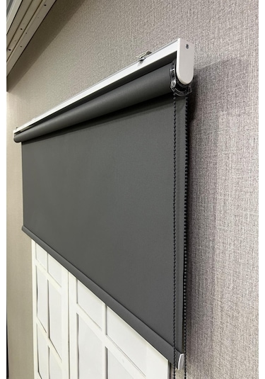 Stor Perde Ithal Mat Polyester Antrasit P1090 Gri