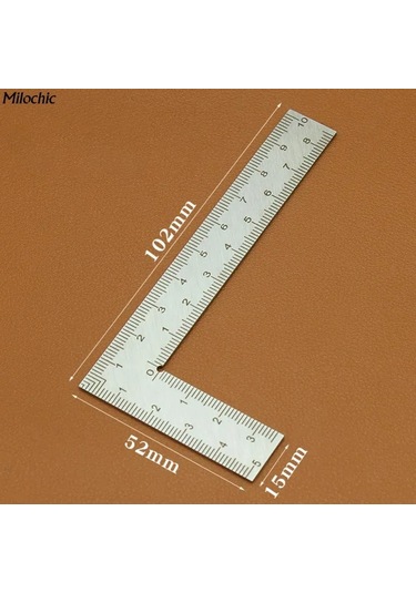 Moveevo Stainless Steel L-şekilli Cetvel 50x100mm: Dayanıklı, Korozyona Dayanıklı, Hassas Ölçü İçin Profesyonel Araç