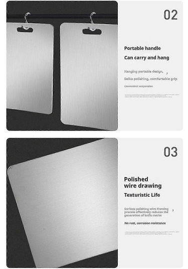 Titanyum Kesme Tahtası Çift Taraflı Titanyum Mutfak Doğrama Tahtası S202412304877 D Diğer