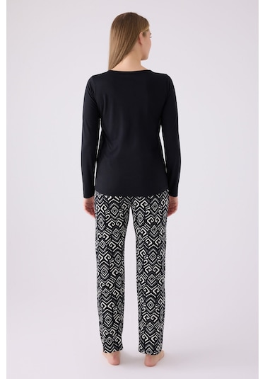 Pierre Cardin Kadın Siyah Pijama Takımı Pc8871-s-v1 Siyah