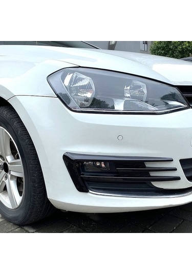 Didadodo Golf 7 Mk7 2013-2017 Parlak Siyah Araba Tampon Sis Işık Izgara Kapağı Trim