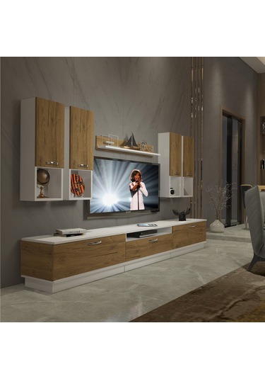 Decoraktiv Trendstyle 8da Mdf Tv Ünitesi Tv Sehpası Beyaz - Pera