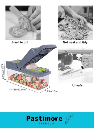 Premium Pratik Paslanmaz Çelik Ev Mutfak Kamp Piknik Çok Fonksiyonlu Kesme Doğrama Kiti