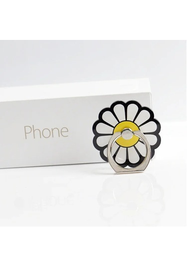 Goldenqian 360 Derece Çiçek Karakter Parmak Yüzük Akıllı Telefon Standı Tutucu Cep Telefonu Tutucu İphone Tüm Telefon Için Standı 7 7