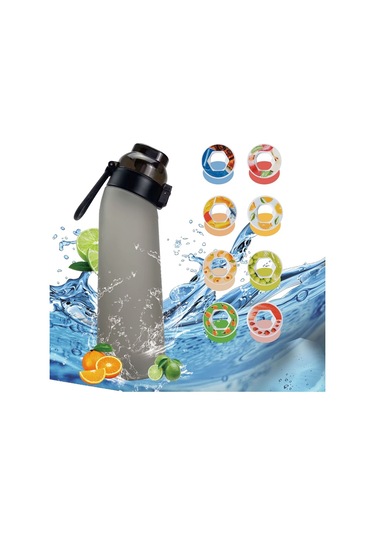 Sones 700 Ml Spor Su Şişesi Tritan Bpa İçermeyen Meyve Kokulu Su Bardağı 8 Koku Halkası Mavi