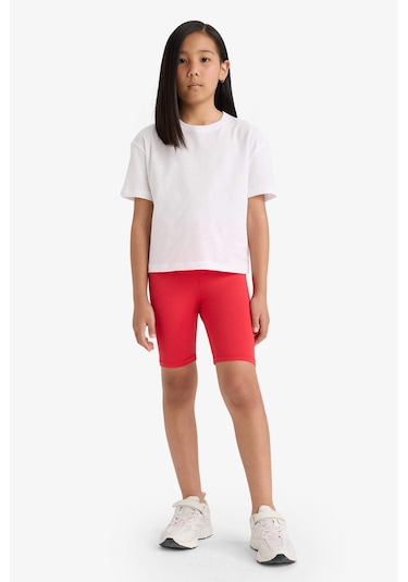 Defacto Kız Çocuk Kısa Boy Tayt B5591a825smrd57 Kırmızı