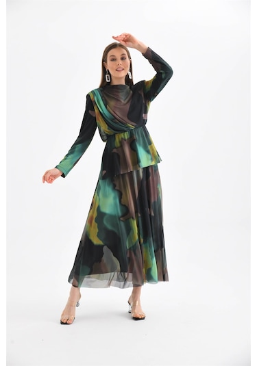 Ftz Women Kadın Likra Tül Takım Yeşil-yeşil Yeşil