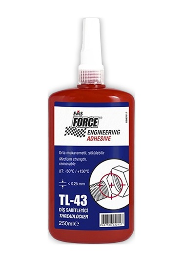 EMS FORCE TL-43 Cıvata Sabitleyici 250 ml (Orta Kuvvet)