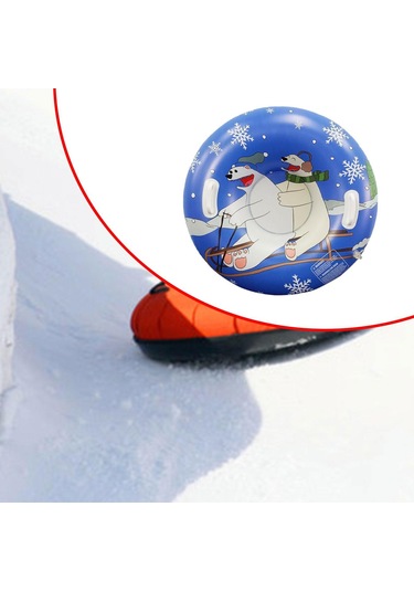 Homyl Şişme Kar Tüpü Kızak Aksesuarları Mavi Karikatür Mavi