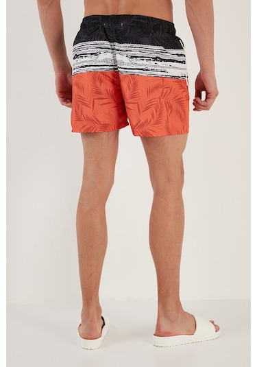 Buratti Belden Bağlamalı Deniz Şortu Cepli Erkek Mayo Short 3800907 Siyah-Orange Buratti Belden Bağlamalı Deniz Şortu Cepli Erkek Mayo Short 3800907 Siyah-Orange