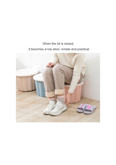 Sones Çok Amaçlı Ev Plastik Saklama Taburesi Çeşitli Atıştırmalıklar İçin, Renk: Küçük Lotus Pembesi