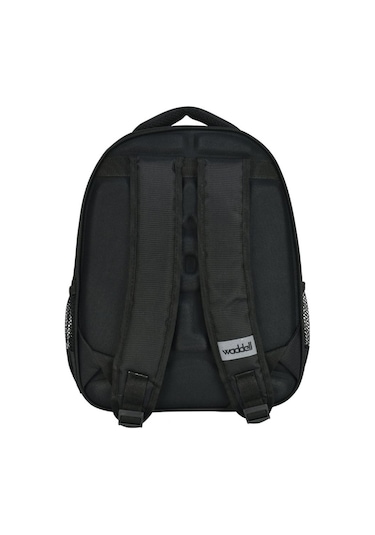 Waddel Siyah Dinazor Desenli Erkek Çocuk Okul Çantası İlkokul Çan