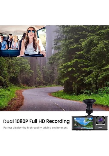 Supermarket1 3 Kameralı Araç Kayıt Cihazı 1080p, Gece Görüş, Wifi, 128gb, Kaskedir