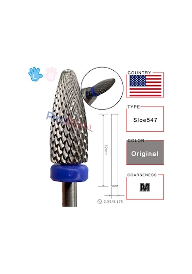 Rolinstar Beyaz Seramik Solak Kişi Alev Bit Belirlenmiş Freze Kesiciler Çıkarma Jel Cila Vernik Tırnak Matkap Ucu Derin Mavi