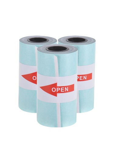 Monyee Aibecy 3'lü Paket Beyaz Termal Etiket Kağıdı 57x30mm, Self-içmeli,喵喵机/爱立熊 Uyumlu Os2070