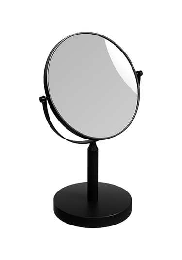 Ayna, Tezgah Üstü, Çift Yönlü, Büyüteçli, 1/3x - Mat Siyah Mat Siyah