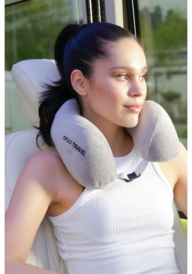 Viscofoam Comfy Ortopedik Seyahat Yastığı Visco Boyun Destekli Seyahat Yastığı - Gri | Ergo Travel