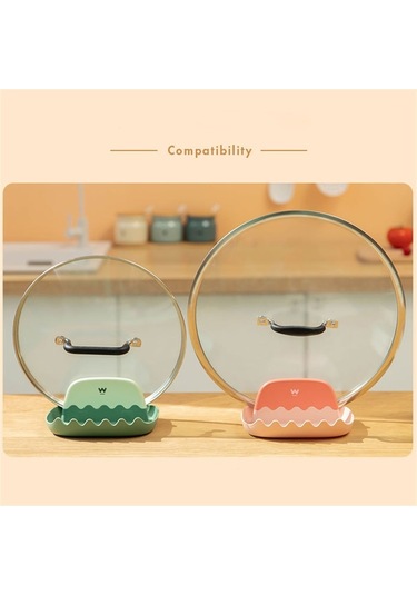 Sones Tencere Kapağı Rafı Mutfak Tezgahı Bitirme Depolama Braketi Spatula Çorba Kaşığı Çubuk Rafı