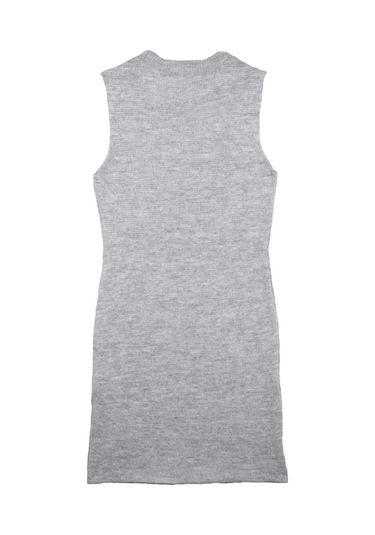 Sherin Gri Taşlı Triko Elbise Gri