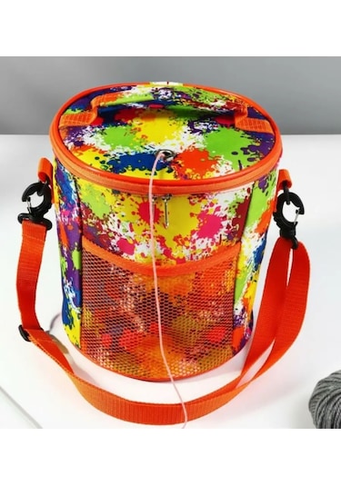 Scandi Dom Projeden Yapılan Çorba Topu Şeklindeki Örgü Ve El İşleri Çantası 158326721