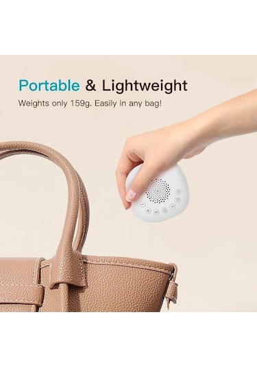 Elmpaly Mini Hoparlör, Usb Beyaz Gürültü Makinesi, 20 Yatıştırıcı Ses, Zamanlayıcı, Taşınabilir Müzik Çalar