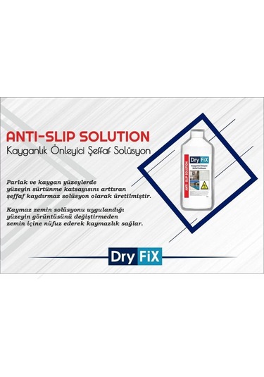 Dryfix Kayganlık Önleyici Şeffaf Solüsyon 1 Lt