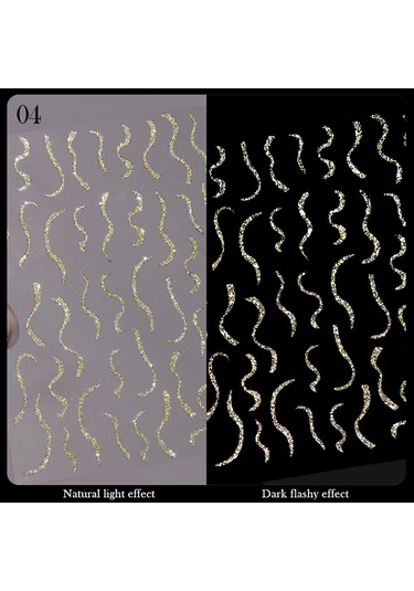 3d Reflektif Efekt Nail Art Sticker Model - 4 55881-4