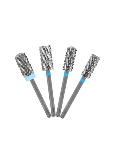 Gelak 4xc Büyük Namlu 6.6mm Ve 5.3mm Uçları Tırnak Matkap Uçları Kesici Jel Karbür Akrilik Kaldır Freze Tozu Sökücü Güçlü Açık Gri