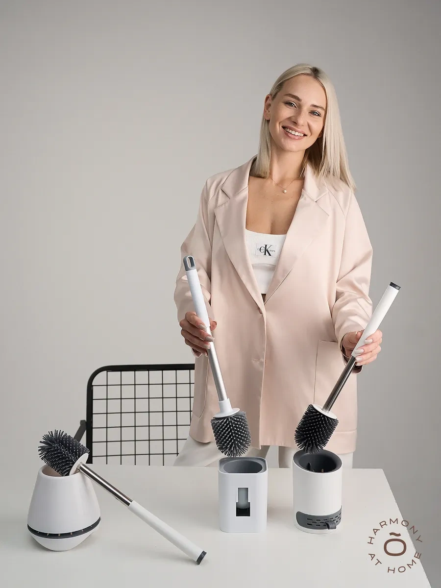 Tohomu Skılı Silikon Tuvalet Fırçası 348121293 Bej