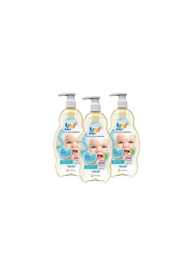 Uni Baby Bebek Saç ve Vücut Şampuanı 3 x 700 ML