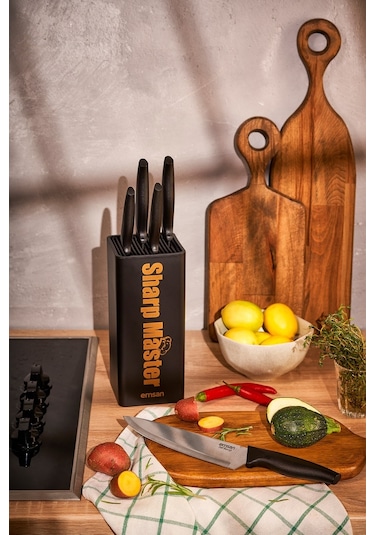Emsan Sharp Master 6 Parça Bıçak Seti Siyah