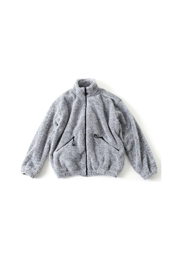 No Plan Erkek Oversize Fermuarlı Pelüş Sweat Ceket-gri Melanj Gri Melanj