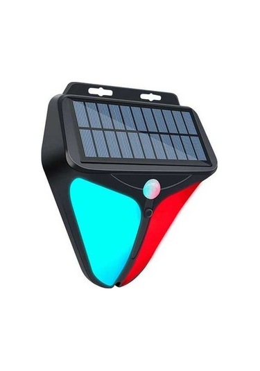 Funtree 129db Güneş Enerjili Alarmlı Strobe, Kızılötesi Harekete Duvara Monte Siyah Siyah