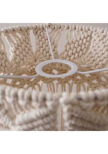 Homyl Makrome Dokuma Abajur Asılı Lamba Kapağı Ev Duy-olmadan