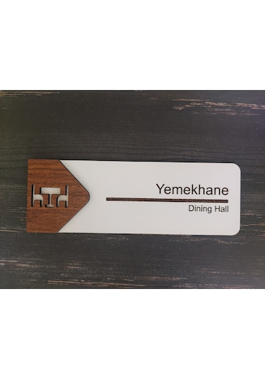 Yemekhane Ofis Oda Kapı İsimliği Yönlendirme Tabelası Levhası Kişiselleştirilebilir