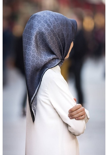 Twill İpek Eşarp Siyah 11276