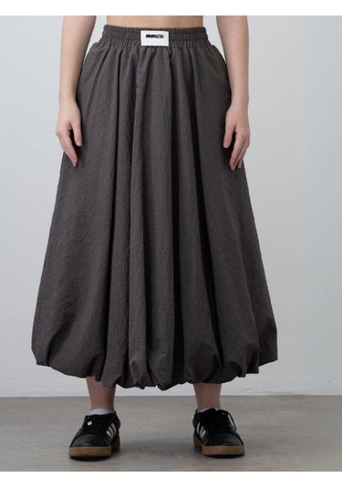 Kız Çocuk Tasarım Uzun Balon Etek-15528 Gri