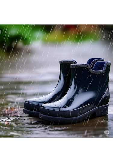 Potin Unisex Yağmur Botu 36-40 Siyah Siyah