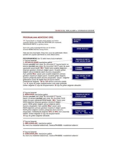 Electrosec TH-03 ETH Web Tabanlı 3 Kanal Isı Nem Alarm Takip