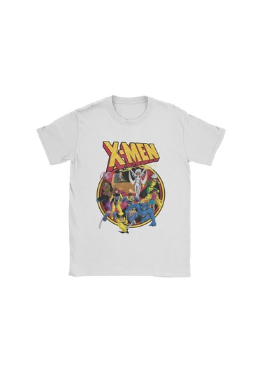 Mınıso X-men Wolverine Karakter Baskılı %100 Pamuk Erkek T-shirt - Kısa Kollu Crewneckaçık Açık