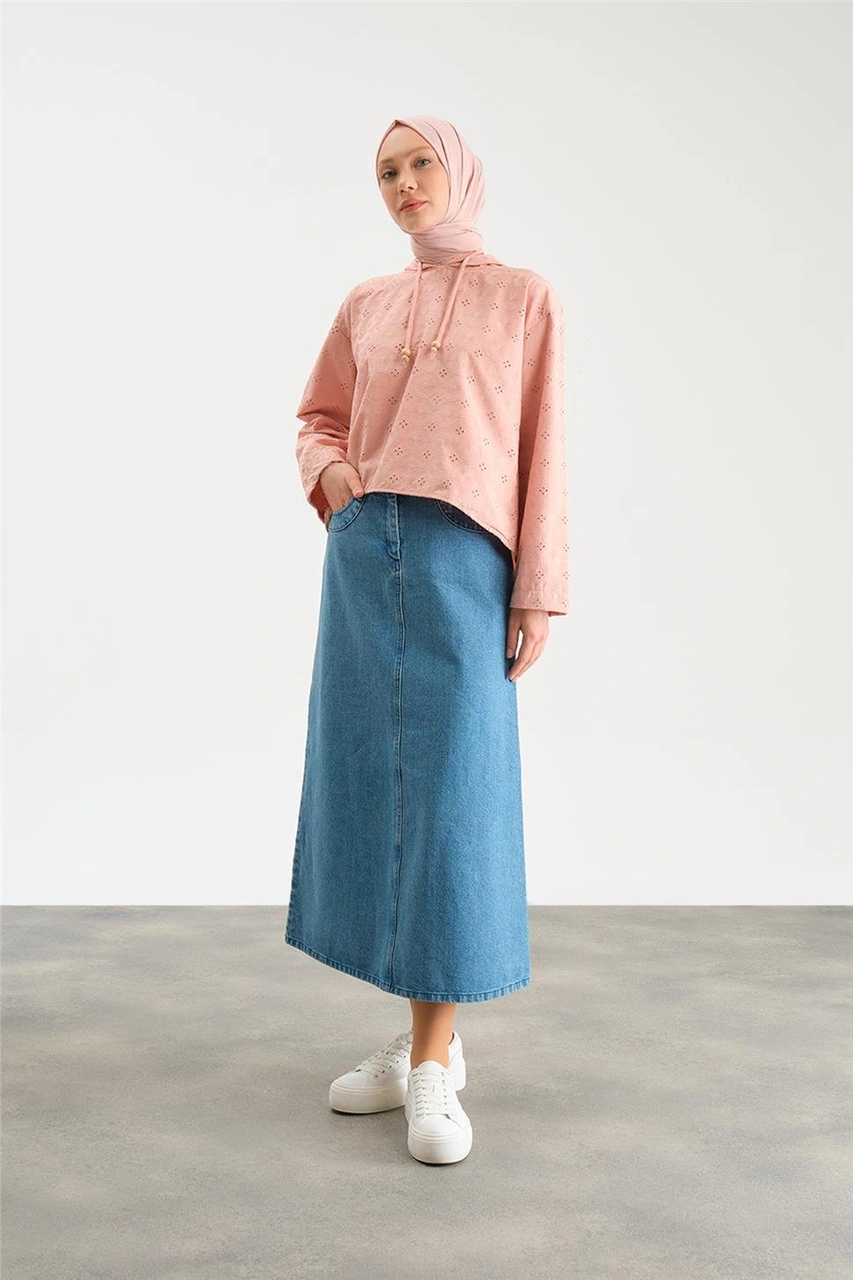 Armine Brode Sweat 23y3139 Pudra Pembe