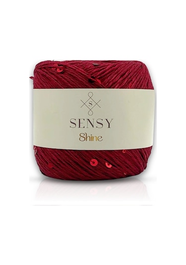 Shine Pullu Örgü Ipi Bordo