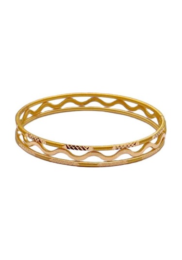 Agakulche 30 Gr 2'li Müjde Ve 1 Zikzak 22 Ayar Altın Bilezik