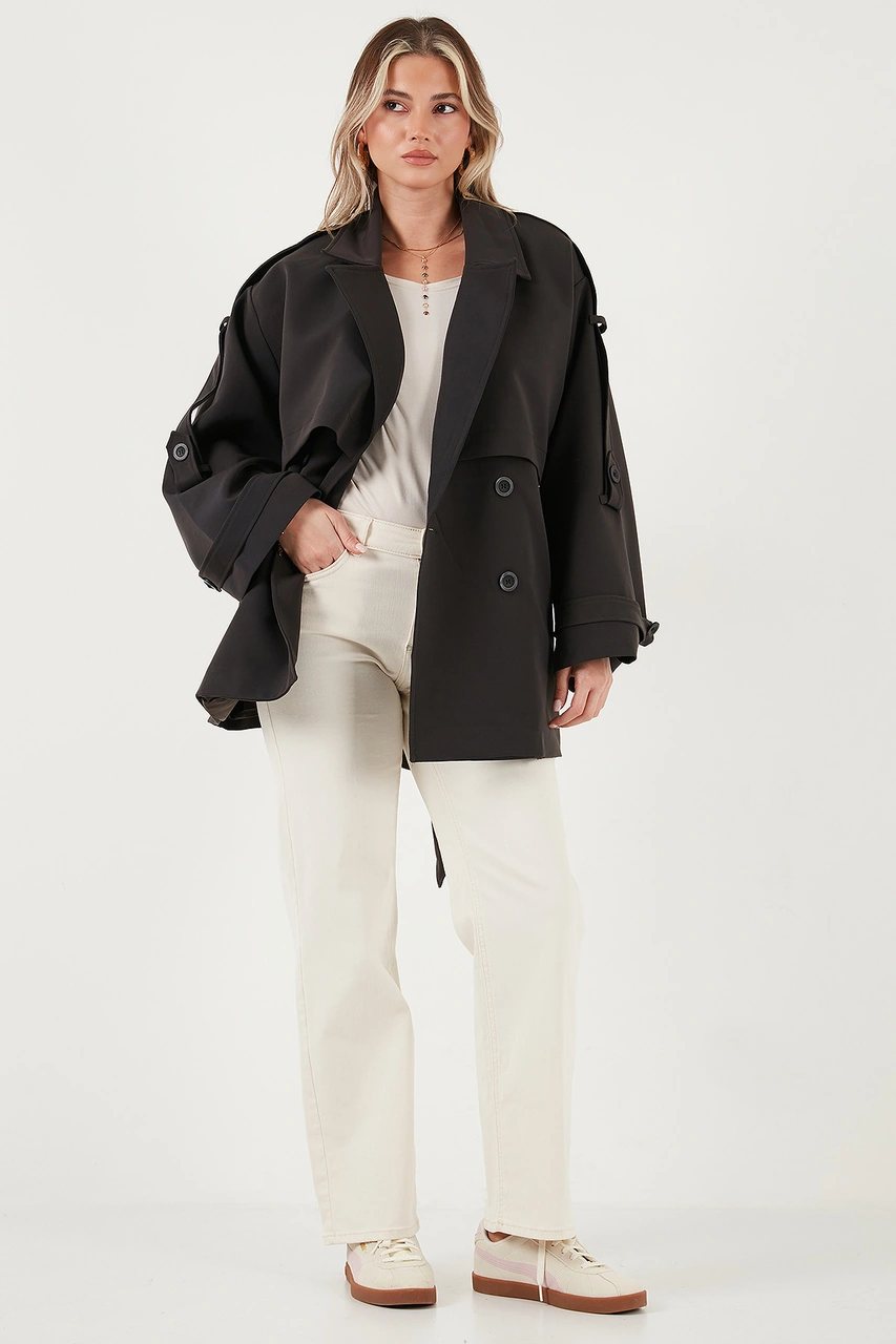 Lela Bayan Trençkot 6839580 Koyu Kahve Koyu Kahve