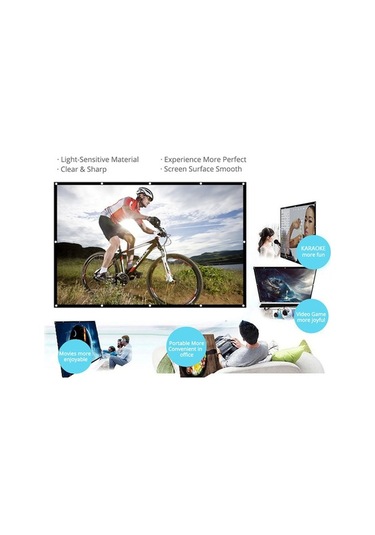 Didadodo 70 İnç Taşınabilir Hd Projeksiyon Perdesi - Katlanabilir, Dayanıklı Ve Portatif Ev Sinema Ekranı, Küçük Boyutlu Tasarım