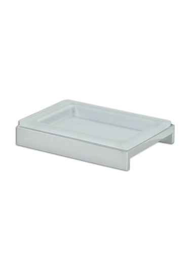 Çelik Banyo Kumru Set Üstü Camlı Sabunluk Krom Renkli