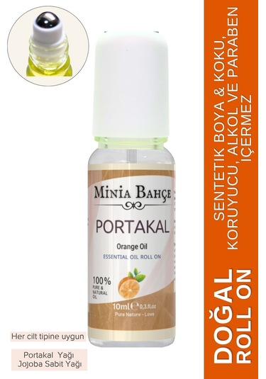 Minia Bahçe Aromaterapi Portakal Roll-on, %100 Doğal, 10ml